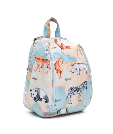 Plecak dla dzieci "Mapa zwierząt" 25x21x14cm