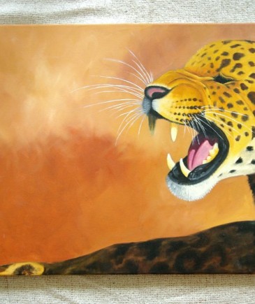 Obraz olejny "pantera" 50x70